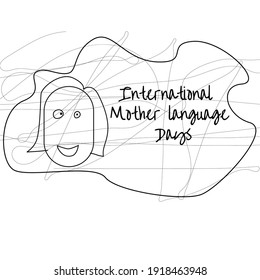this is a greeting, card given from a toddler to his mother during international mother language day.