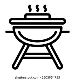 Este icono de la parrilla es adecuado para electrodomésticos de cocina, cocina, utensilios de cocina, etc.