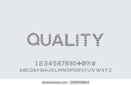 This groovy retro alphabet and number font with a wave swirl pattern.