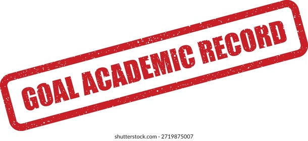 Este selo de borracha vermelho grunge é projetado para marcar conquistas significativas ou conclusão bem-sucedida de objetivos acadêmicos na educação.