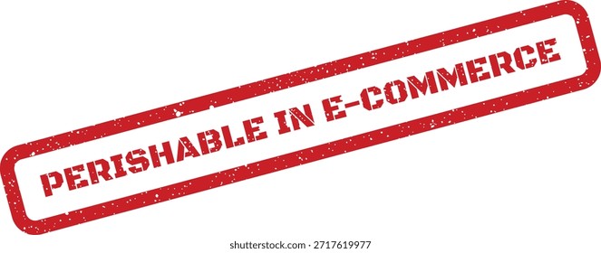 Este sello de goma grunge marca claramente los artículos como perecederos en el contexto del comercio electrónico y las plataformas de venta en línea.