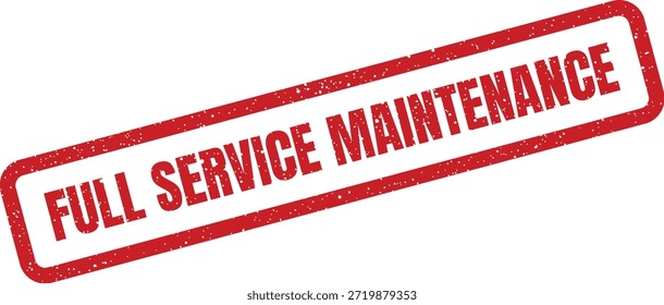 Diese Grunge-Gummistempelung vermittelt deutlich das Bekenntnis zur kompletten Systemwartung. Ideal für Serviceverträge, Garantien oder Qualitätssicherungsabzeichen.