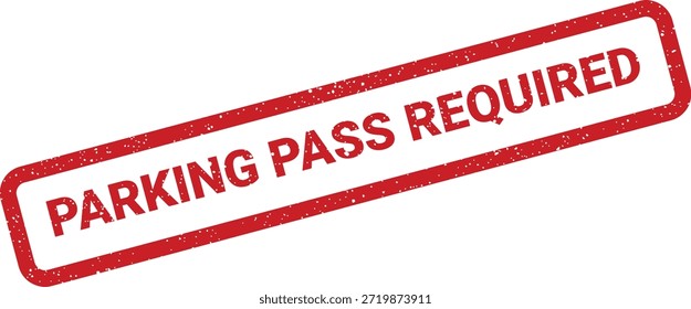 Este sello rojo estilo grunge transmite una regla obligatoria para el estacionamiento. Ideal para administradores de propiedades e información de control de acceso.