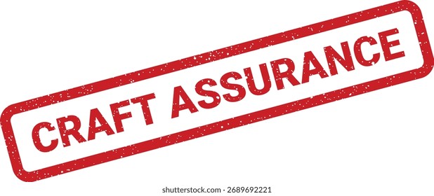 Este Vector de sello de goma de estilo grunge presenta el texto "CRAFT ASSURANCE", perfecto para el etiquetado de productos, certificación de calidad o fines de marca.