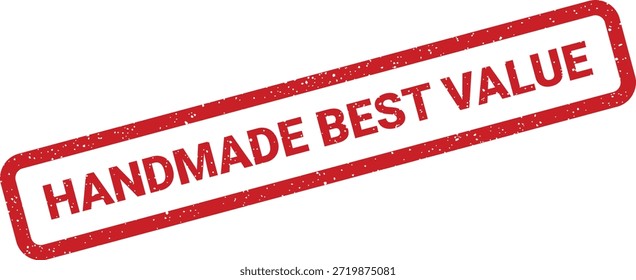 Este selo estilo grunge destaca o "MELHOR VALOR ARTESANAL", tornando-o excelente para embalagem de produtos, materiais promocionais ou indicando artesanato superior e acessibilidade.