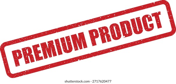 Este sello de goma rojo con textura grunge presenta el texto prominente 'PRODUCTO PREMIUM' dentro de un borde rectangular, ideal para Anuncios promocionales o marcas de garantía de calidad.