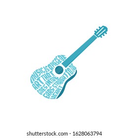 this is guitar image with typhography arts