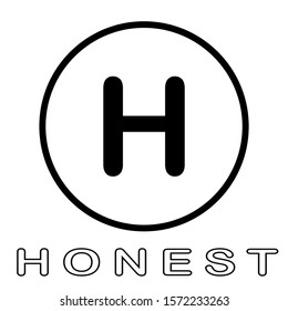 This is H letter logo design in white background.