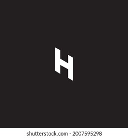Este es un diseño del logo de la letra H sobre fondo negro.
