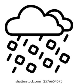 This Hail icon is suitable for weather, season, meteorology, etc.