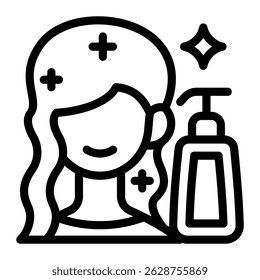 Este ícone mousse cabelo é adequado para Salão de Beleza, Spa, Barber Shop, etc