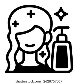 Este ícone mousse cabelo é adequado para Salão de Beleza, Spa, Barber Shop, etc