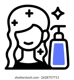 Este ícone mousse cabelo é adequado para Salão de Beleza, Spa, Barber Shop, etc