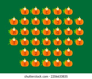 This is halloween alphabet concept