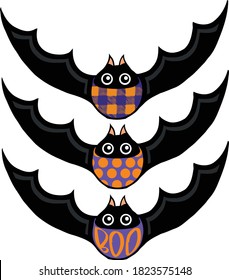 This halloween bat is practicing safe social distancing by wearing a mask. This cut file features an adorable bat sporting a face mask in different halloween patterns. 