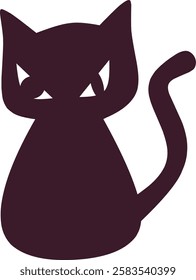 this halloween cat illustration vector
