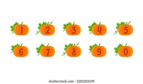 This is halloween numbers with pumpkin
