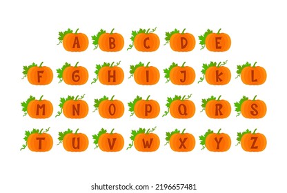 This is halloween pumpkin alphabet