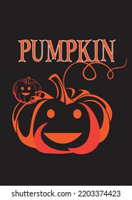 This is Halloween and Pumpkin Design, Color changeable and printable