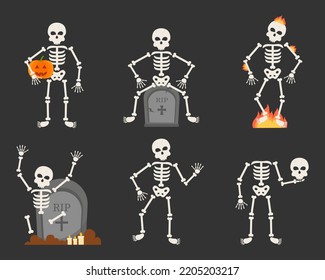 This is a Halloween skeletons collection