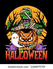 This is a Halloween T-shirt design.