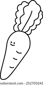 This hand drawn carrot doodle can be used for gardening blogs, educational material, healthy food posters, or even stickers. Its playful look makes it perfect for childrens projects.