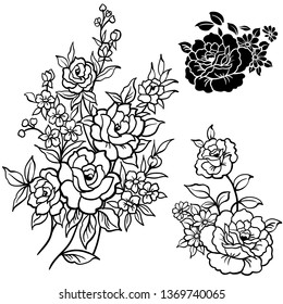 This hand drawn flowers vector set is perfect for any nature-inspired design project! The brightly colored blooms are printed on a cotton fabric and can be used as a background or as part of a floral 
