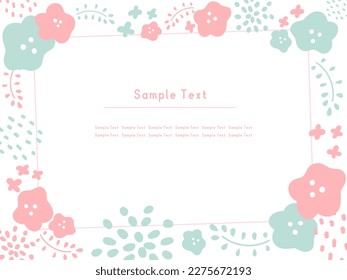 This is a hand drawn Nordic floral background.