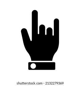 este es un icono de gesto manual usando estilo sólido