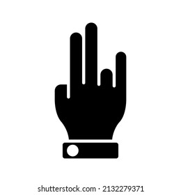 this is hand gesture icon using solid style