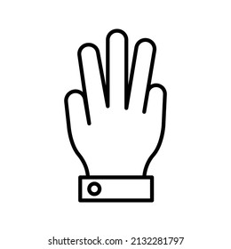 this is hand gesture icon using outline style