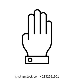 this is hand gesture icon using outline style