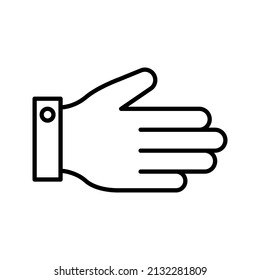 this is hand gesture icon using outline style