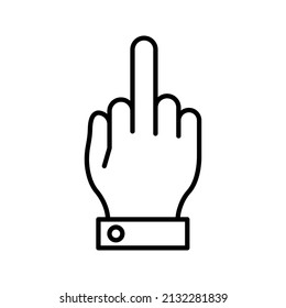 this is hand gesture icon using outline style
