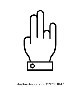 this is hand gesture icon using outline style