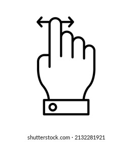 this is hand gesture icon using outline style