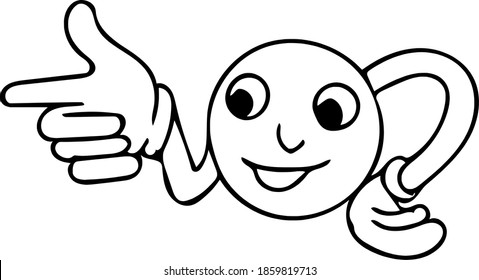 Este es un icono de mano con cara