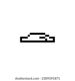 este es un icono de mano en el arte de píxeles con color negro y fondo blanco, este elemento es bueno para presentaciones, pegatinas, iconos, diseño de camisetas, activo de juego, logotipo y su proyecto.