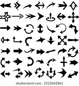 This hand-drawn arrow vector set includes creative and unique designs for navigation, decoration, and artistic projects. Ideal for digital artwork, illustrations, and graphic design elements.
