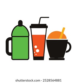 This hand-drawn beverage vector set includes coffee, tea, and drinks illustrations, perfect for cafes, menus, and creative projects looking for a vintage and artistic touch.