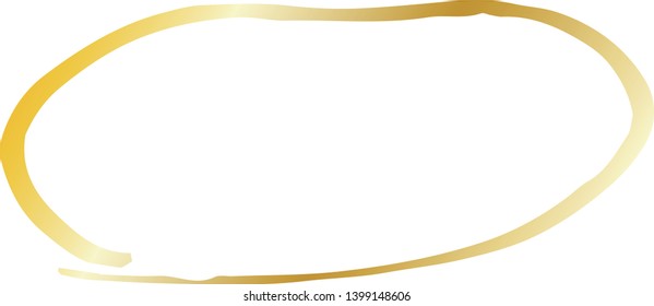 This is a hand-drawn illustration of a long circle.