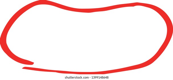 This is a hand-drawn illustration of a long circle.