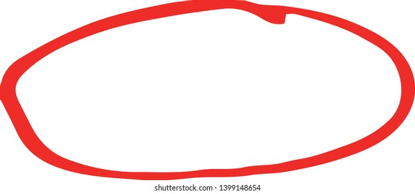 This is a hand-drawn illustration of a long circle.