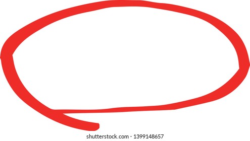 This is a hand-drawn illustration of a long circle.
