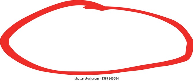 This is a hand-drawn illustration of a long circle.