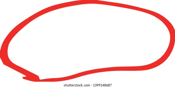 This is a hand-drawn illustration of a long circle.