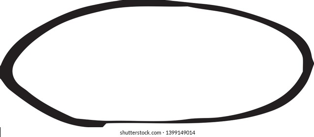 This is a hand-drawn illustration of a long circle.