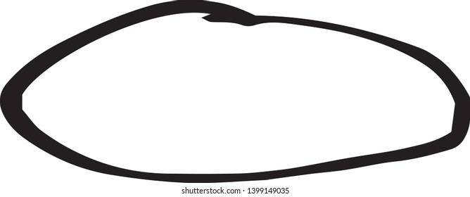 This is a hand-drawn illustration of a long circle.