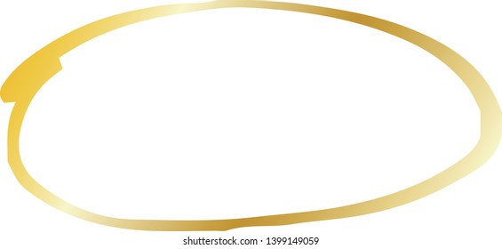This is a hand-drawn illustration of a long circle.
