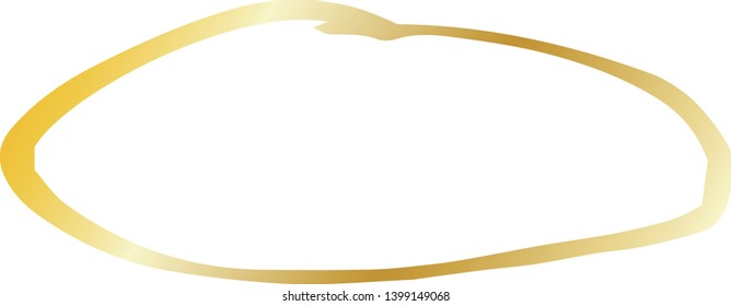 This is a hand-drawn illustration of a long circle.